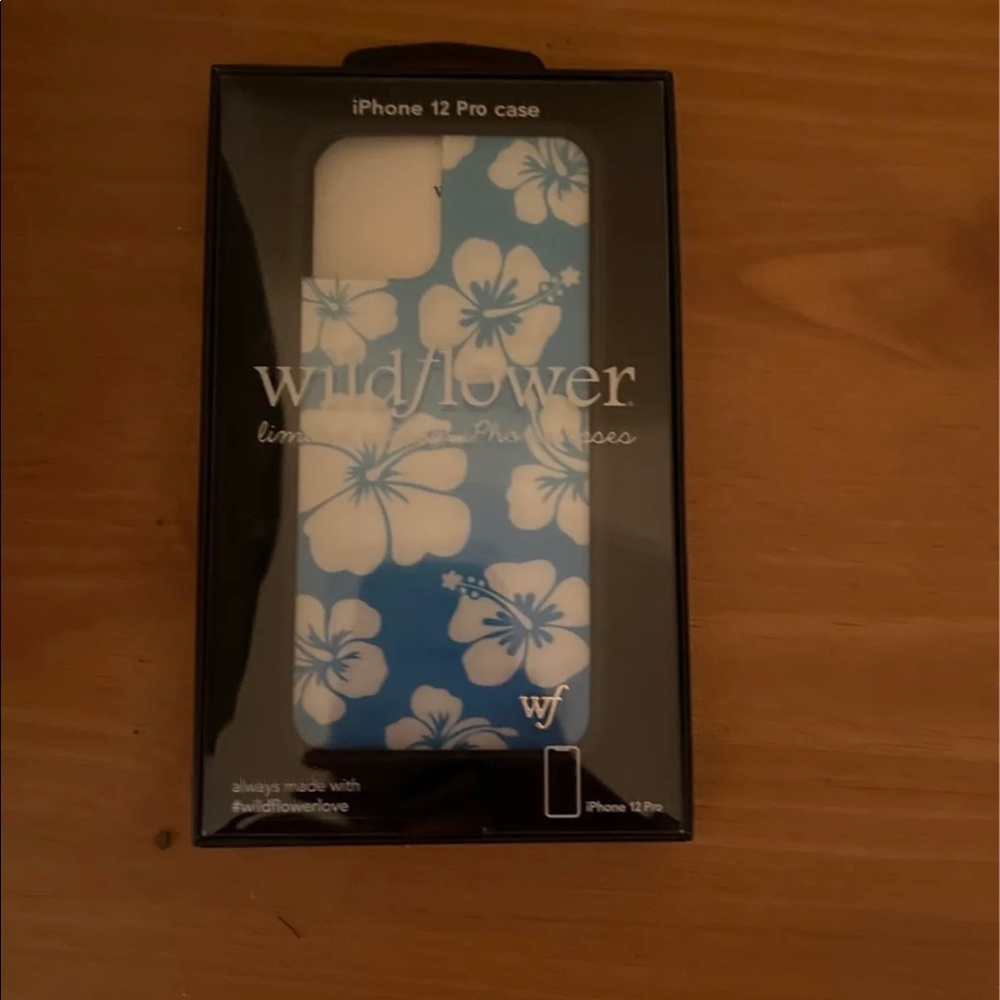 iPhone 12/12 pro wildflower Blue Hibiscus case
